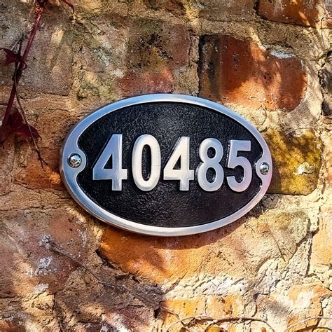 the metal foundry house numbers|Large Oval Traditional House Number Sign .